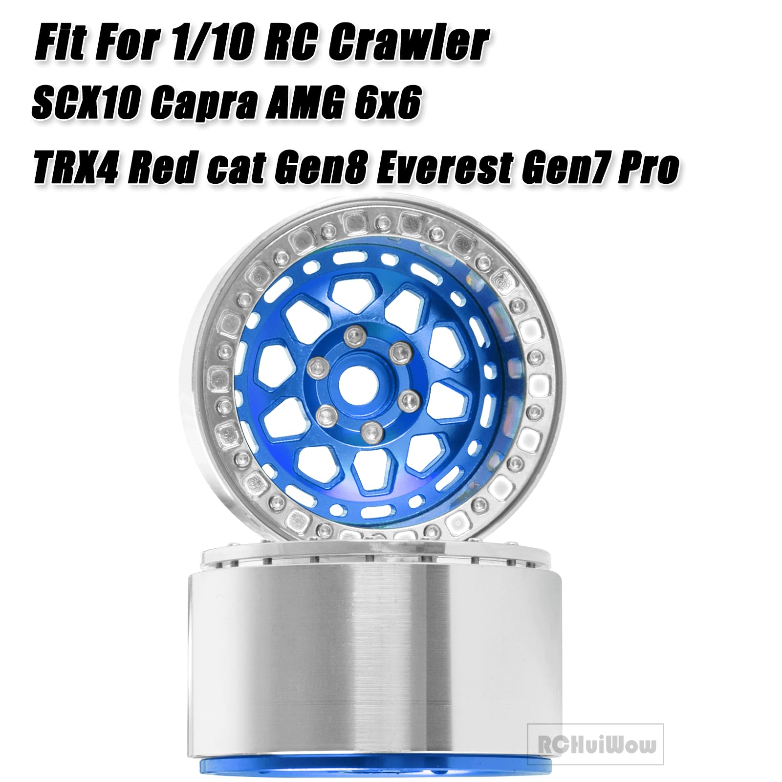Amazon | RCHuiWow 2.2インチ ビードロック RCホイール 1/10 RC
